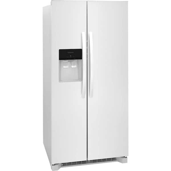 33 in. 22.3 cu. ft. Standard Depth Side by Side Refrigerator in White