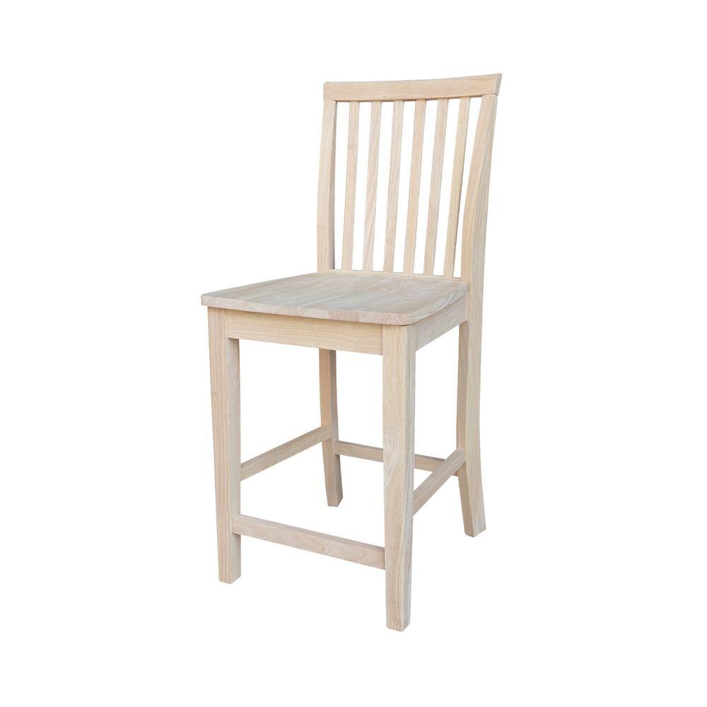 Adjustable Natural Parawood Mission 24" Counter Stool