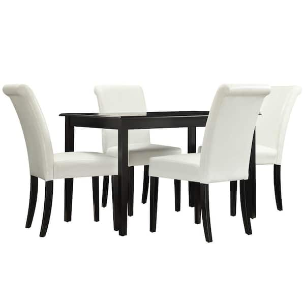 HomeSullivan Lamartine 5-Piece White Dining Set