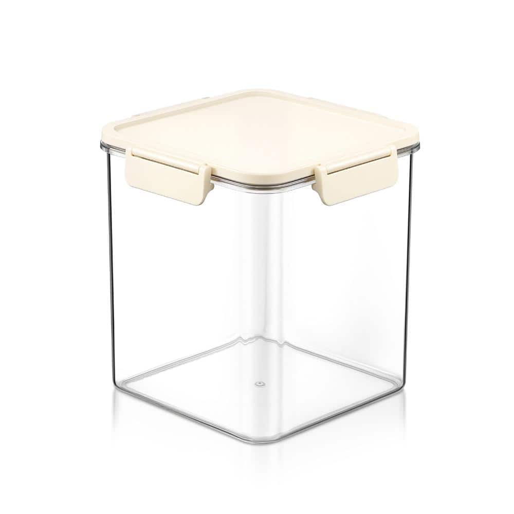 Stackable Plastic Food Storage Container with Lids (1 Pack), Clear Airtight Pantry Canister for Kitchen Organization price history on PriceWatchPro