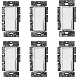 Diva LED plus Dimmer Switch for Dimmable LED Bulbs, 150-Watt/Single-Pole or 3-Way, White (DVCL-153P-6-WH) (6-Pack)