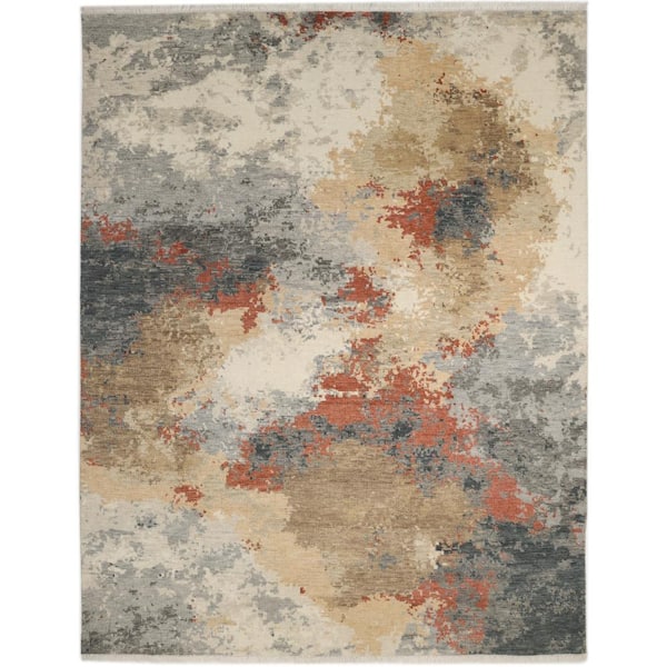 Abstract Glasgow Multi 3 X 5 Hand Knotted Wool Cotton Indoor Area Rug