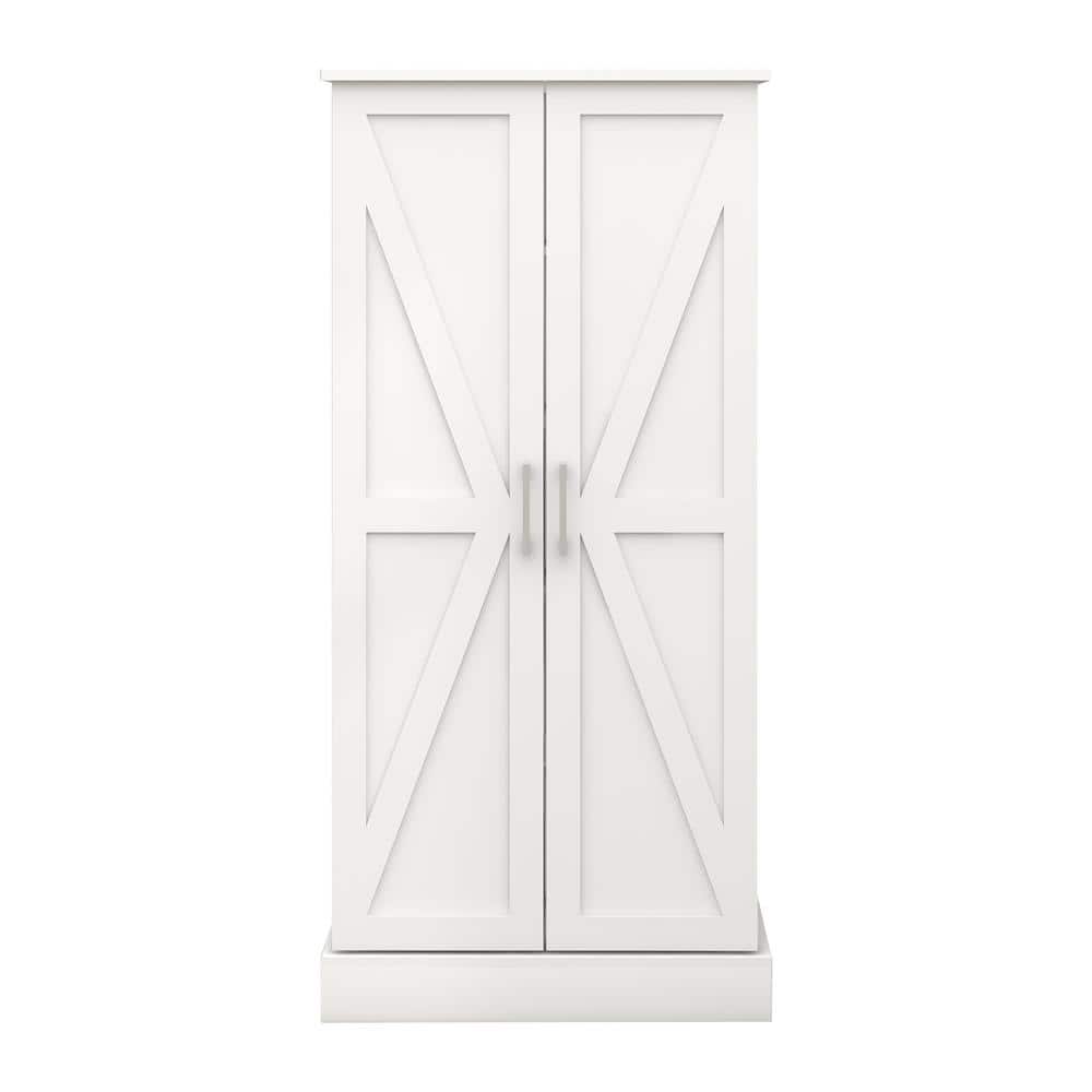 Modern 23.62 in. W x 15.75 in. D x 50 in. H White Linen Cabinet with Doors 