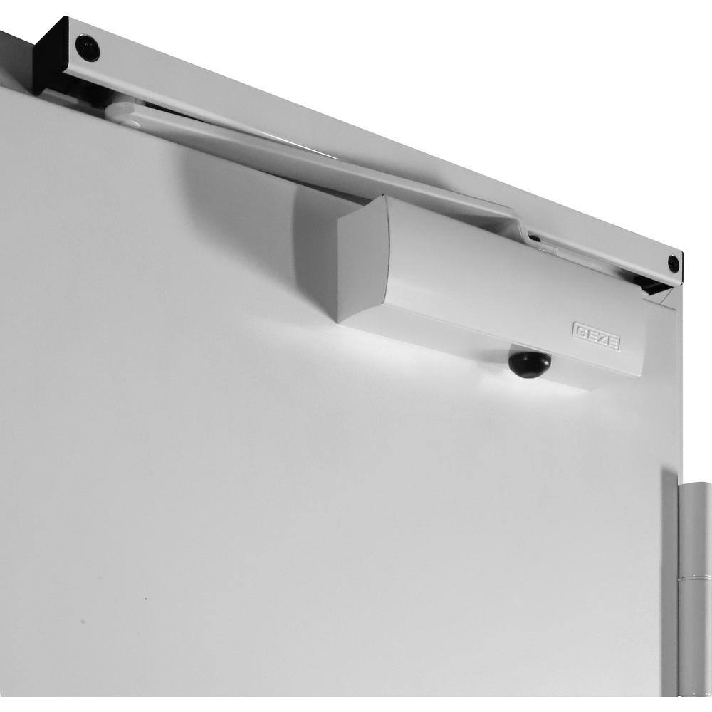 Aura Anthracite Zinc-Galvanized Steel Front Door with Frosted Glass