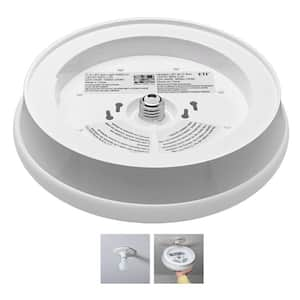 Spin Light 11 in. 1600 Lumens LED Flush Mount Garage Closet Laundry Light 22-Watts 4000K Bright White