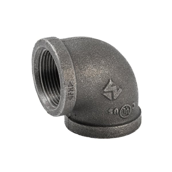 1-1/4 in. x 1-1/4 in. Black Malleable Iron 90-Degree FPT x FPT Elbow Fitting