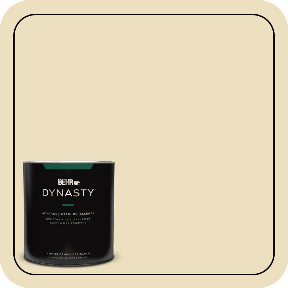 1 qt. Home Decorators Collection #HDC-NT-17 New Cream Semi-Gloss Enamel Interior Stain-Blocking Paint & Primer price history on PriceWatchPro