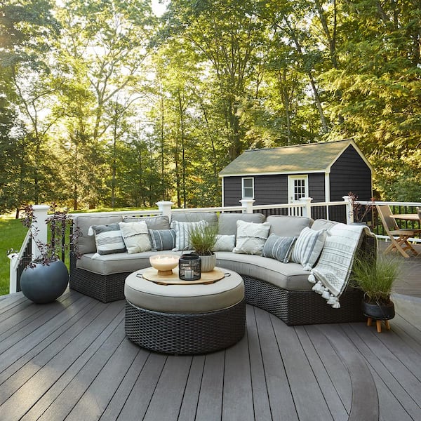 TimberTech Vintage 1 in. x 6 in. x 1 ft. Dark Hickory Square Edge
