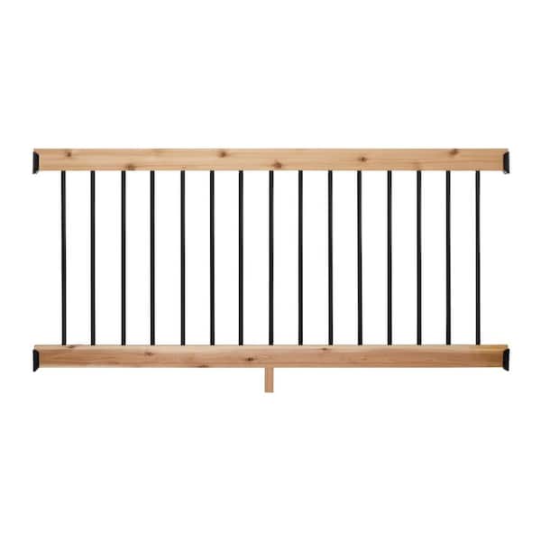 6 ft. Cedar Rail Kit with Aluminum Round Balusters