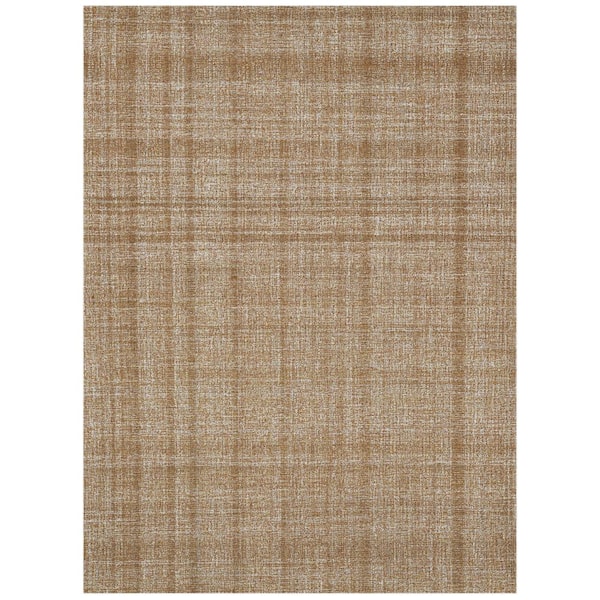 Laurel 8 x 10 Rust Plaid Pattern Area Rug for High Traffic Living Room Dining Room Bedroom