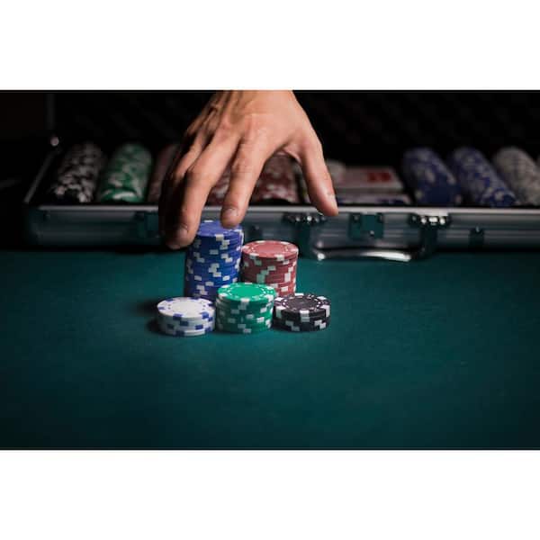 All-in-one Kit Texas Hold Em Poker Combo Pack w/ Table Top 