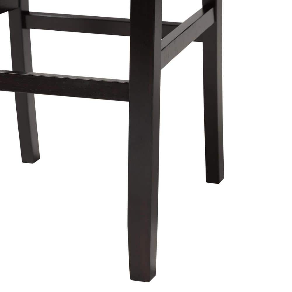 White Faux Leather Button Tufted Swivel Bar Stools Set