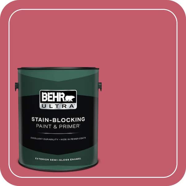 BEHR ULTRA 1 gal. #MQ4-01 Candy Drop Semi-Gloss Enamel Exterior Paint & Primer
