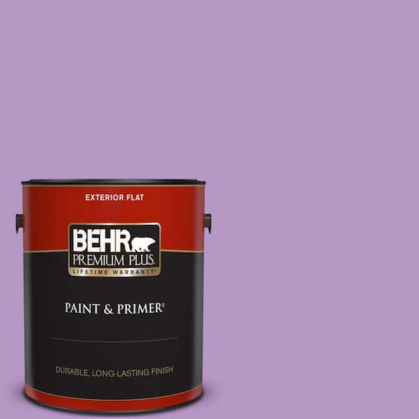 BEHR PREMIUM PLUS 1 gal. #660B-5 Atlantic Tulip Flat Exterior Paint & Primer