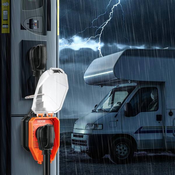 thumbnail image 2 of 50A RV Surge Protector With Circuit Analyzer - 4200 Joules, LED Indicators, Waterproof Cover For Camper, Trailer 2 of 6