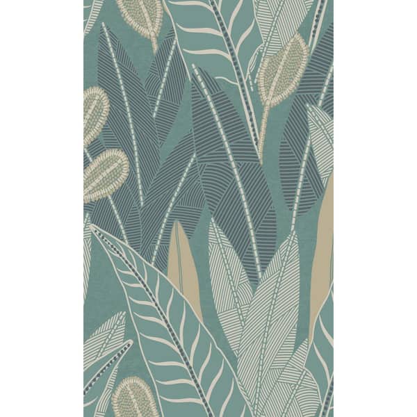 Walls Republic Green Leafy Tropical Print Non Woven Non-Pasted Textured Wallpaper 57 Sq. Ft.