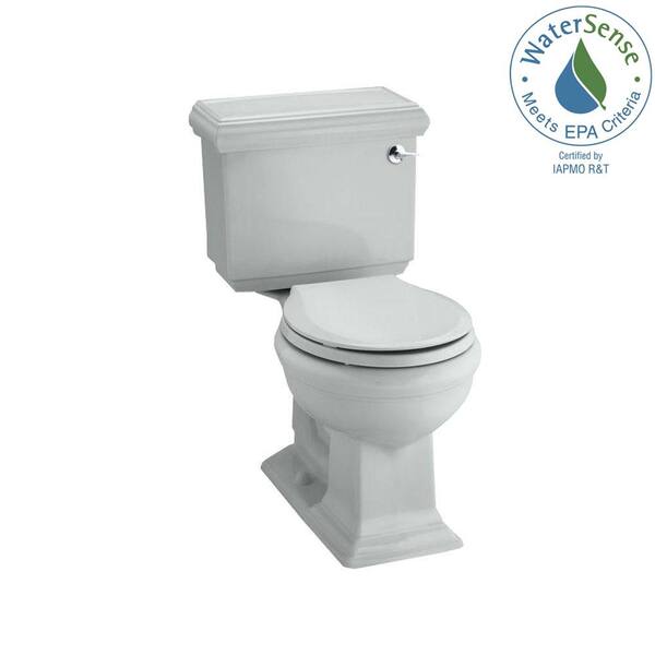 KOHLER Memoirs Classic 2-piece 1.28 GPF Single Flush Round Toilet in Ice Grey, Seat Not Included
