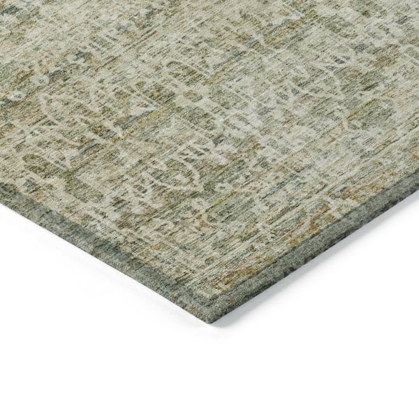 Chantille Machine Washable Indoor/Outdoor Abstract ACN2152 Sage 1 ft. 8 in. x 2 ft. 6 in. Accent Rug