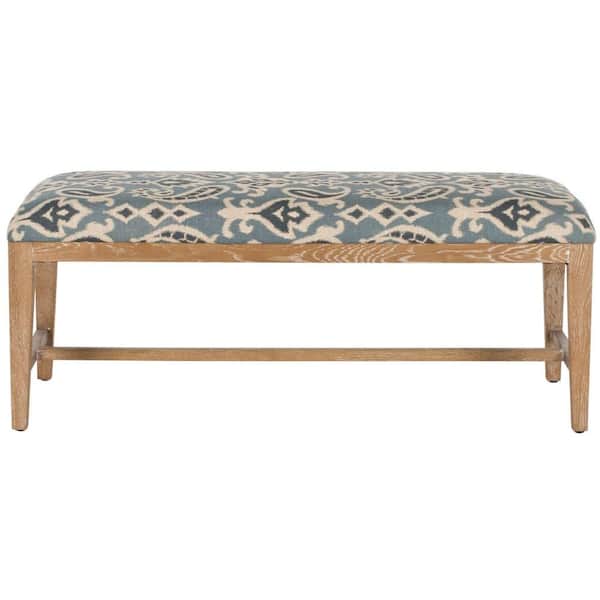 Safavieh Zambia Blue Pattern Bench