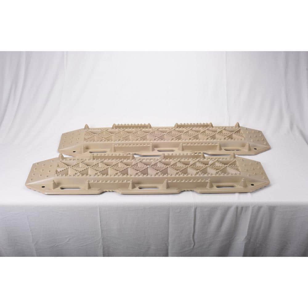 Coyote Brown Heavy-Duty Traction Mats for Off-Road Vehicles