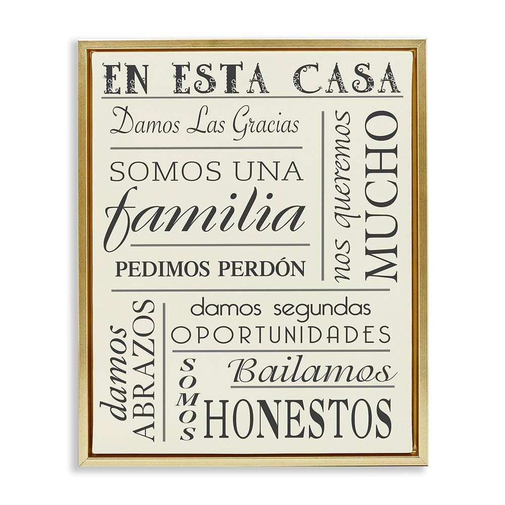 In This House by SD Graphics Studio Gold Floater Frame Typography Graphic Art Print 31 in. x 25 in. price history on PriceWatchPro