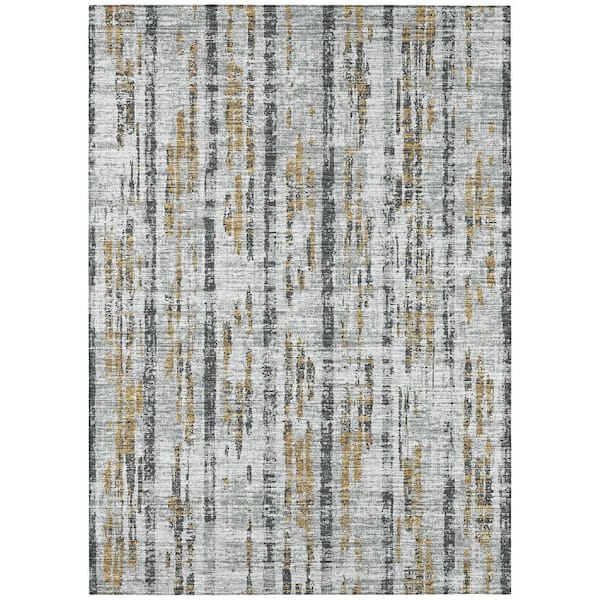 Rylee Grey 5 ft. x 7 ft. 6 in. Geometric Indoor/Outdoor Area Rug