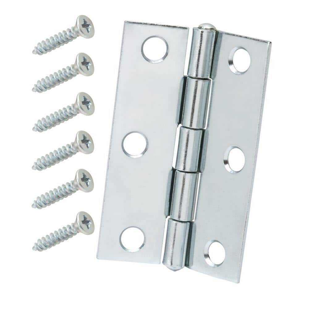 3 in. Zinc-Plated Non-Removable Pin Narrow Utility Hinge (2-Pack)