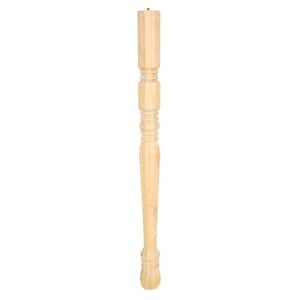 WAD2428 2-1/8 in. x 2-1/8 in. x 28 in. Pine Traditional Leg