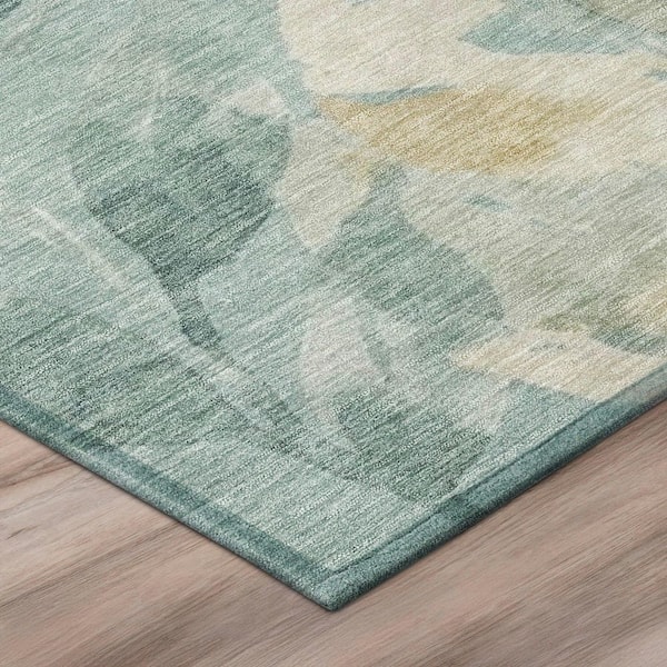 Chantille Machine Washable Indoor/Outdoor Abstract ACN2960 Seafoam 8 ft. x 10 ft. Area Rug