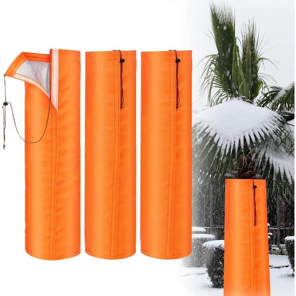 39 in. H Winter Palm Tree Plant Cover with Drawstring 3 Pack
