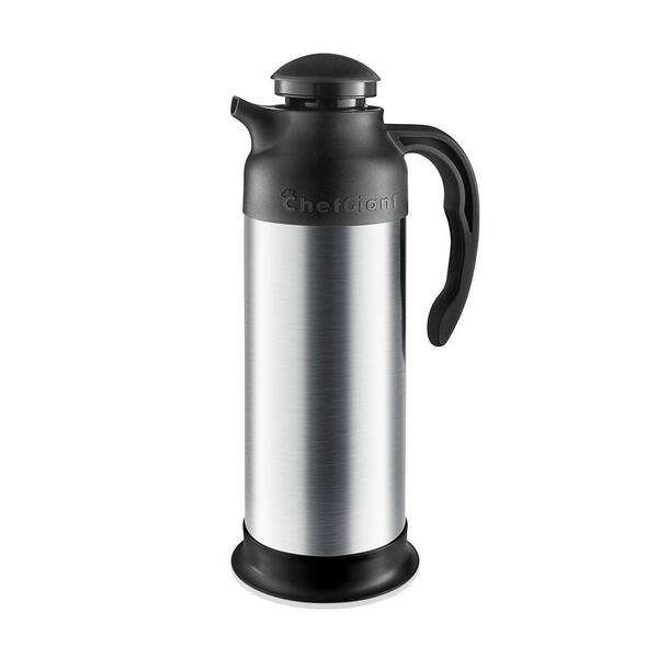 ChefGiant 33 oz. Stainless Steel Thermal Carafe with Milk Server