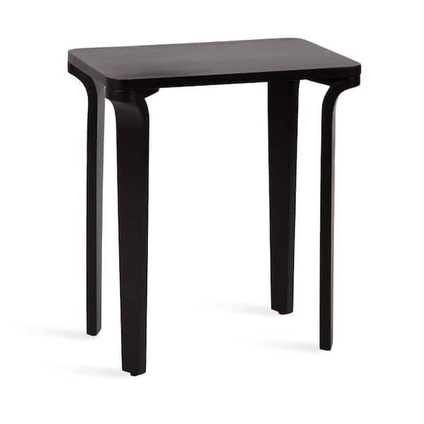 Kate and Laurel Escalon 22 in. Black Rectangle Wood End Table