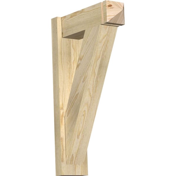 Ekena Millwork 6 in. x 30 in. x 18 in. Douglas Fir Traditional Arts and Crafts Rough Sawn Outlooker