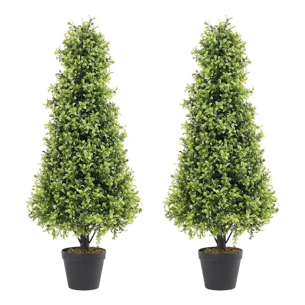 36 in. H Green Composite Artificial Tree, Artificial Foliage/Topiary for Indoor and Outdoor (2-Piece) price history on PriceWatchPro