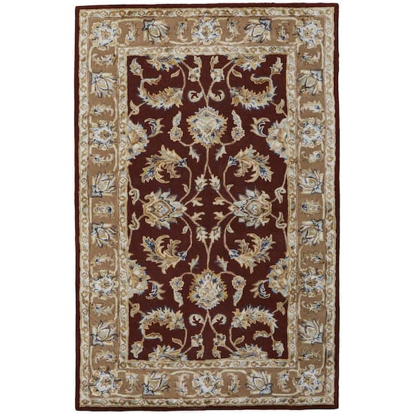 Ivory 5 x 8 ft. Tufted Oriental Rectangle Indoor Area Rug