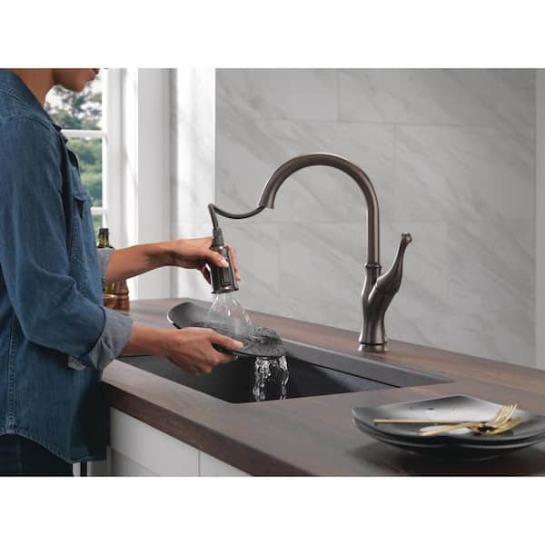 Delta Faucet Ophelia Matte newest Black Kitchen Faucet Touch, Touch Kitchen Faucets wit