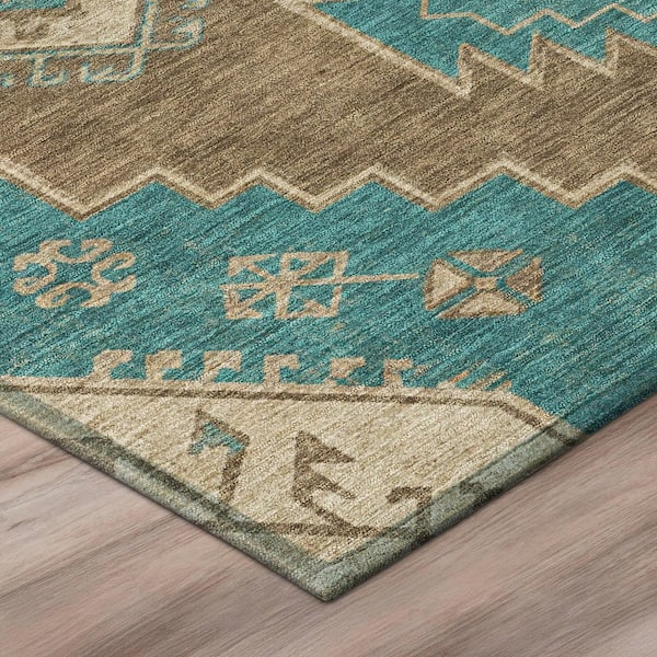 Chantille Machine Washable Indoor/Outdoor Abstract ACN3011 Mocha 2 ft. x 3 ft. Accent Rug