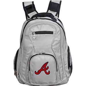MLB Atlanta Braves 19 in. Gray Laptop Backpack