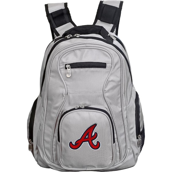 Mojo MLB Atlanta Braves 19 in. Gray Laptop Backpack