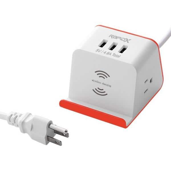 6 AC Plugs 4 USB Wireless Charging Lift Socket Smart