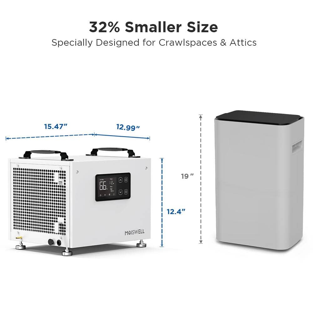 Compact White Metal Commercial Dehumidifier with Pump