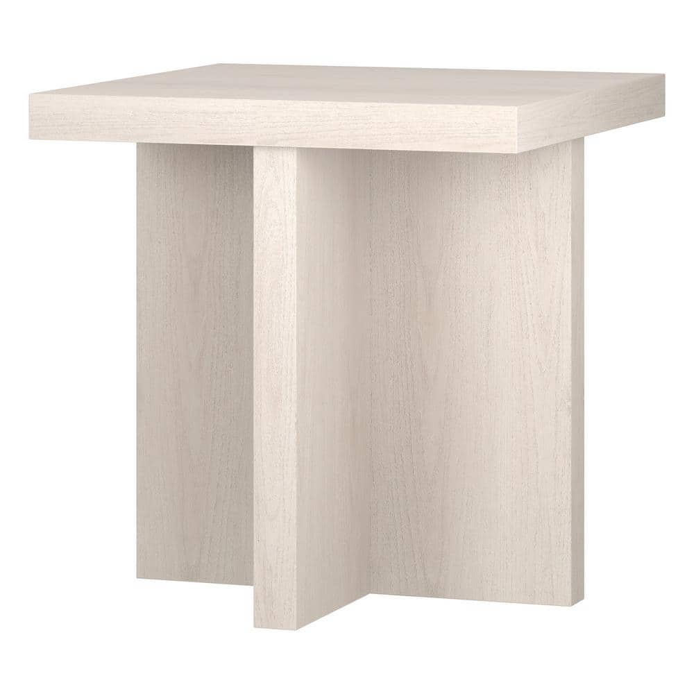 Alder White 22" Square MDF Accent Table