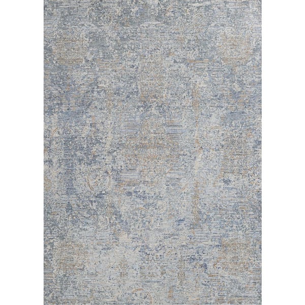 Couture Bordado Light Grey-Multicolor 2 ft. x 4 ft. Area Rug