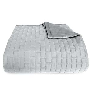 Luxury 100% viscose from Bamboo Quilted Coverlet, King - Stone