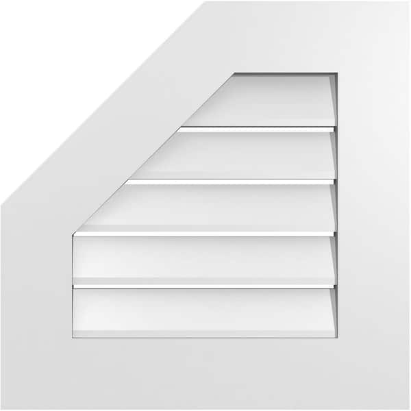 Ekena Millwork 20 in. x 20 in. Octagonal Surface Mount PVC Gable Vent: Functional with Standard Frame