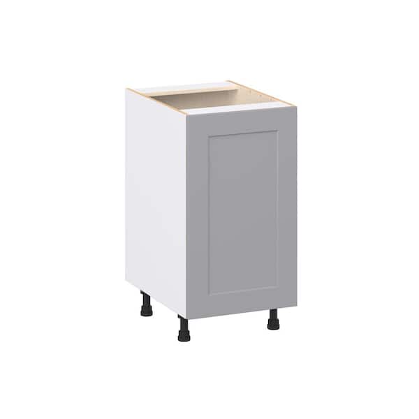 J COLLECTION Roseland 18 in. W x 24 in. D x 34.5 in. H Assembled Shaker Base Kitchen Cabinet in Slate Gray with 3 Inner Drawers