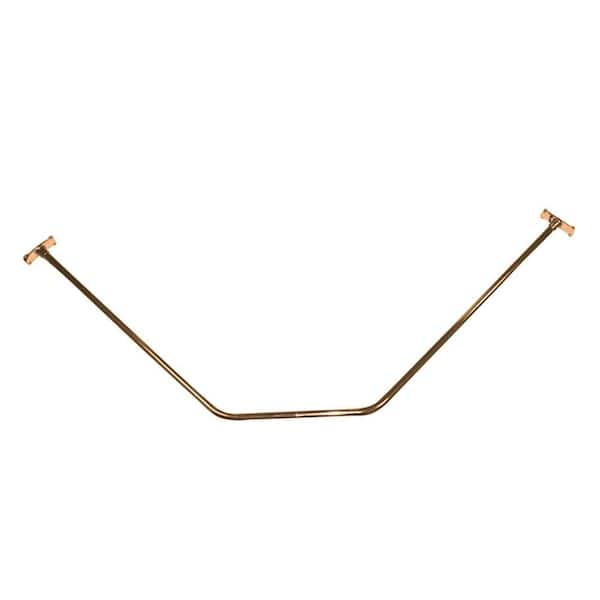 Barclay Products 30 in. Neo Angle Shower Rod in Polished Brass