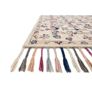 Elka Ivory/Multi 9 ft. 3 in. x 13 ft. Transitional 100% Wool Area Rug