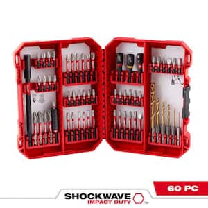 SHOCKWAVE Impact Duty Alloy Steel Drill and Drive Bit Set with PACKOUT Accessory Case (60-Piece)