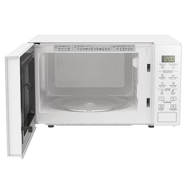 18 in. 0.7 cu. ft. Countertop Microwave in White with Auto-Cleaning Function